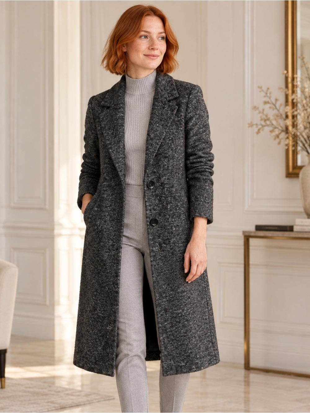 Beautiful Dynamite Charcoal Long Knit Coat❤️XS